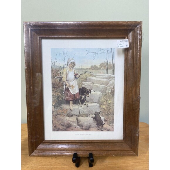 The First Step Framed Print Vtg SCAFA-Tornabene Art Publishing Co NOS Country - Picture 1 of 9